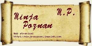 Minja Poznan vizit kartica